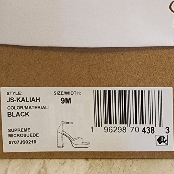 Jessica Simpson Womens Kaliah Ankle-Strap Blo Black Suede from Macy’s - c010 - Picture 7 of 7